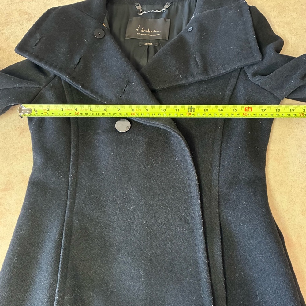 Aritzia T. BABATON Bromley Wool Cashmere Belted Military Peacoat Jacket - Picture 12 of 16